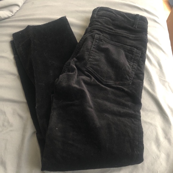H&M corduroy pants black size 2 NWT
